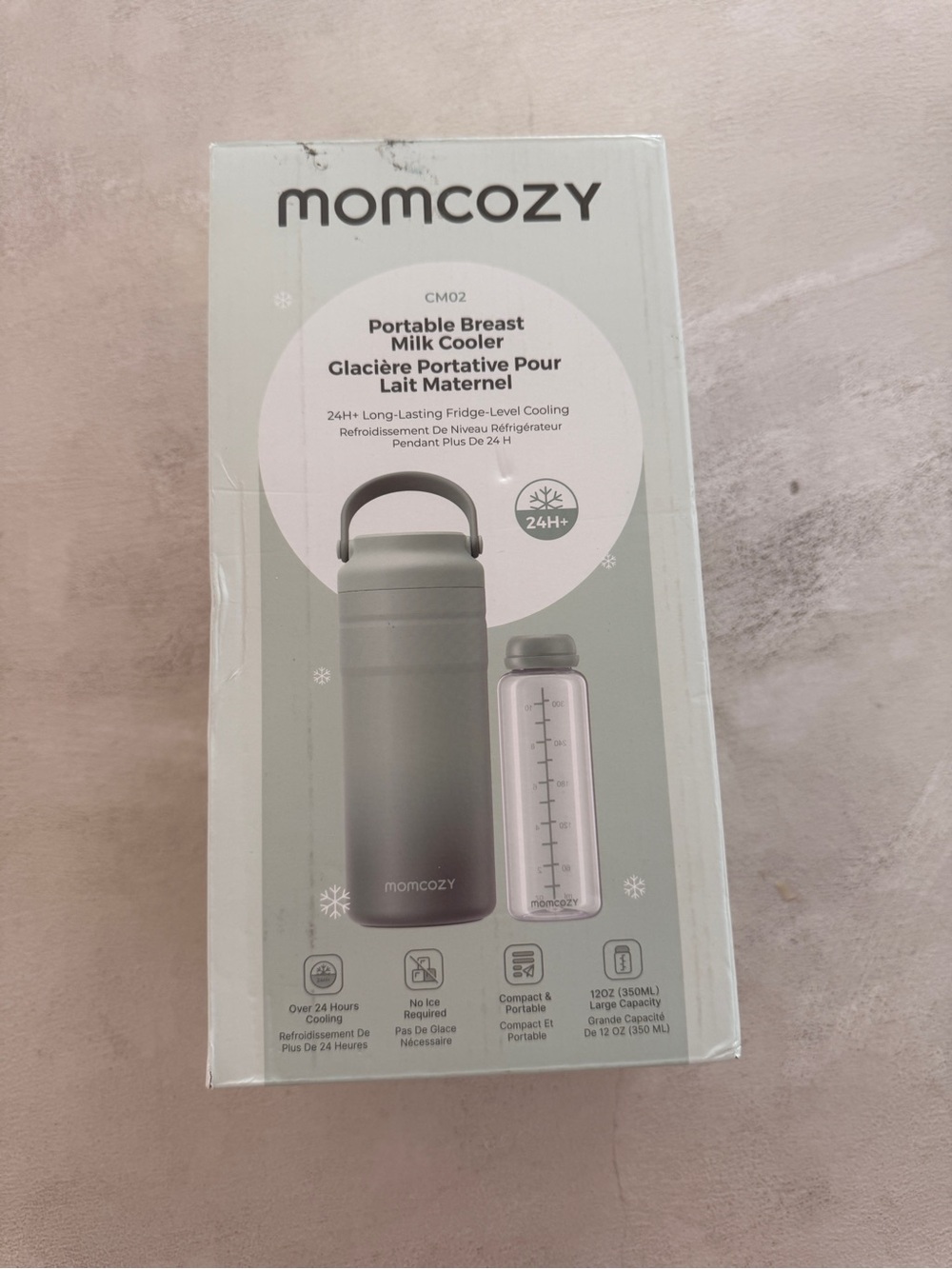 Momcozy Portable Breast Milk Cooler - Gray